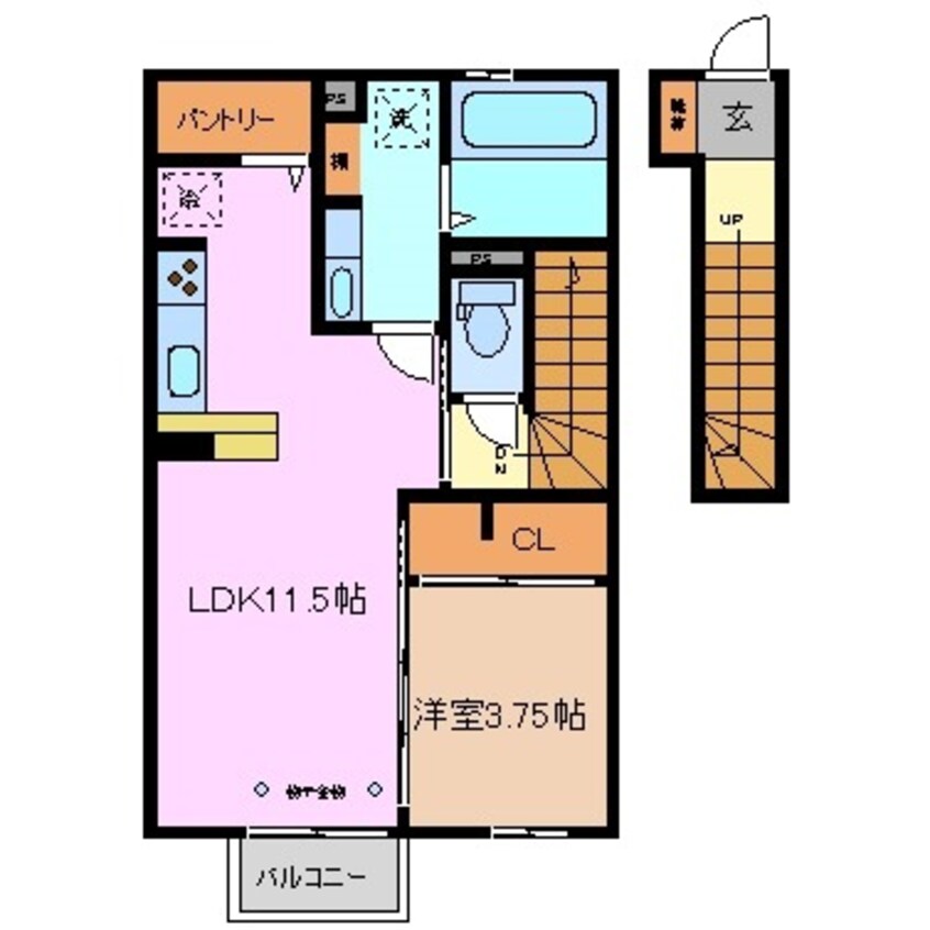 間取図 近鉄名古屋線/阿倉川駅 徒歩9分 2階 築7年