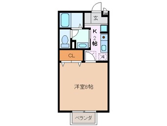 間取図 四日市あすなろう鉄道内部線/泊駅 徒歩12分 1階 築21年