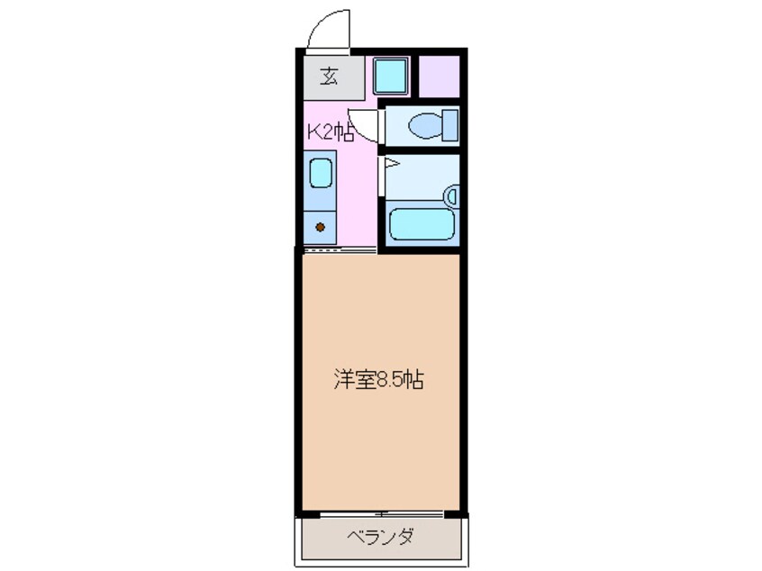 間取図 近鉄名古屋線/新正駅 徒歩3分 5階 築28年