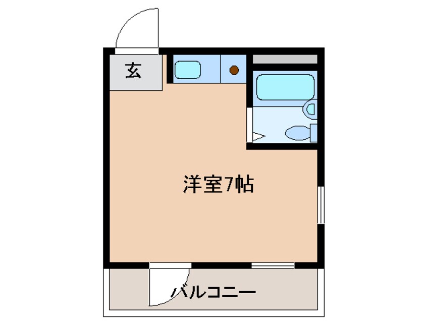 間取図 近鉄名古屋線/川原町駅 徒歩13分 7階 築34年