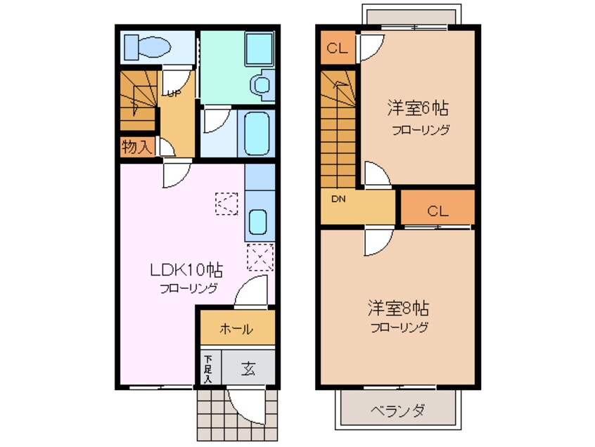 間取図 四日市あすなろう鉄道内部線/南日永駅 徒歩23分 1階 築21年