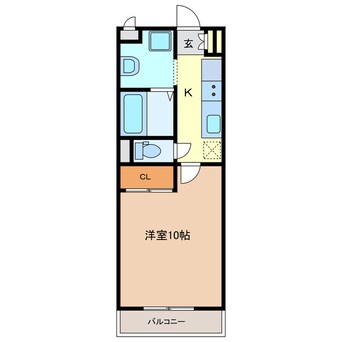 間取図 関西本線（東海）/富田浜駅 徒歩10分 1階 1年未満