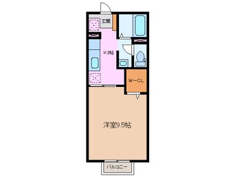 間取図 近鉄湯の山線/中川原駅 徒歩7分 2階 築21年