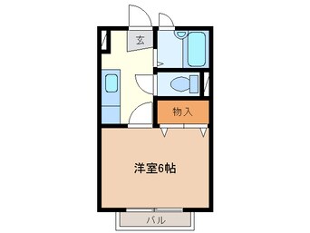 間取図 近鉄湯の山線/伊勢松本駅 徒歩8分 1階 築26年