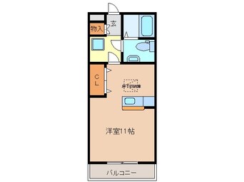 間取図 近鉄名古屋線/霞ケ浦駅 徒歩18分 2階 築15年