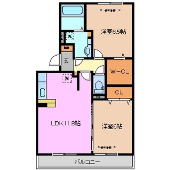 間取図 近鉄名古屋線/阿倉川駅 徒歩22分 3階 築9年