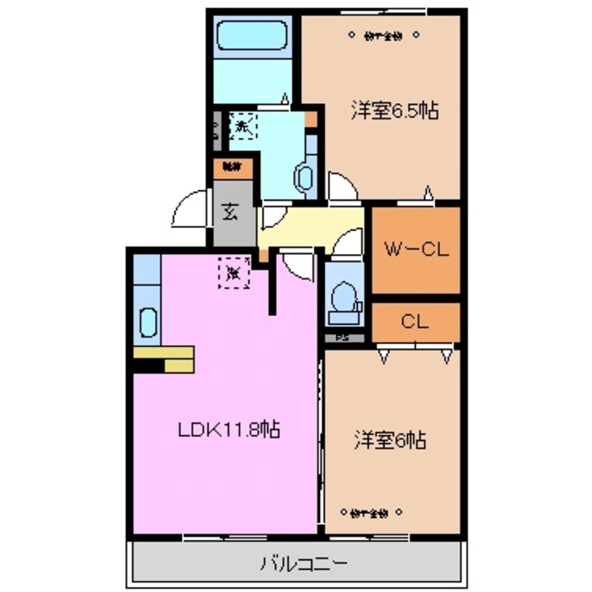 間取図 近鉄名古屋線/阿倉川駅 徒歩22分 3階 築9年