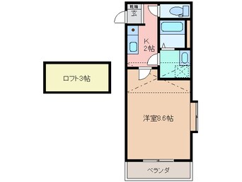 間取図 近鉄湯の山線/伊勢松本駅 徒歩9分 2階 築25年