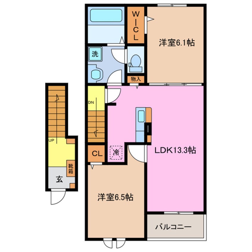 間取図 近鉄名古屋線/海山道駅 徒歩7分 2階 建築中