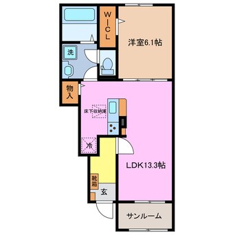 間取図 近鉄名古屋線/海山道駅 徒歩7分 1階 1年未満