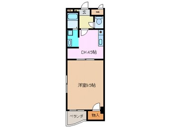 間取図 近鉄名古屋線/川原町駅 徒歩7分 2階 築24年