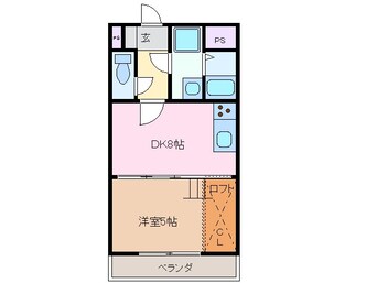 間取図 四日市あすなろう鉄道内部線/泊駅 徒歩8分 1階 築18年