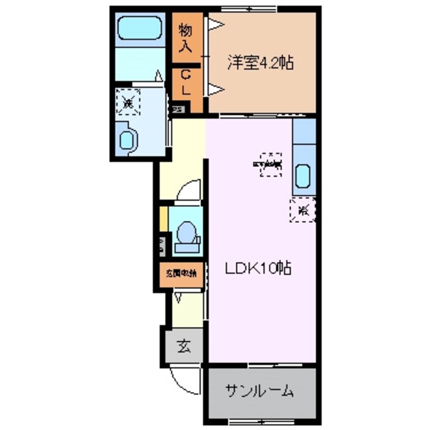 間取図 近鉄名古屋線/阿倉川駅 徒歩20分 1階 築6年