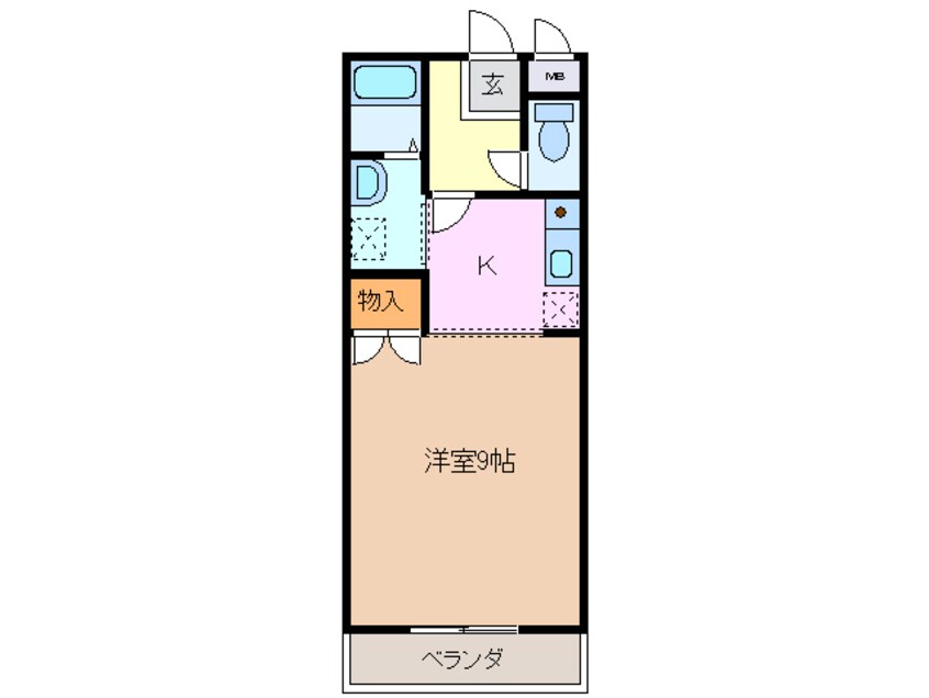 間取図 関西本線（東海）/富田浜駅 徒歩12分 2階 築26年