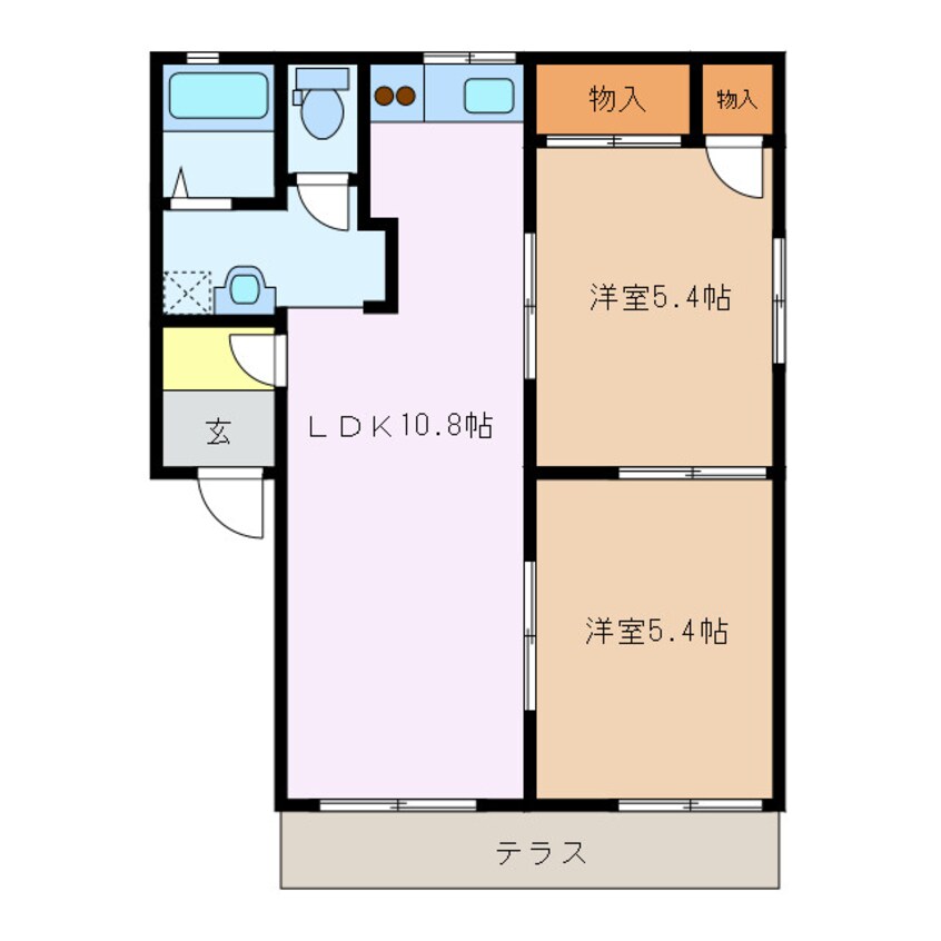 間取図 近鉄湯の山線/中川原駅 徒歩35分 1階 築31年