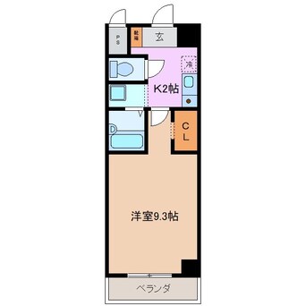 間取図 近鉄名古屋線/霞ケ浦駅 徒歩9分 6階 築15年