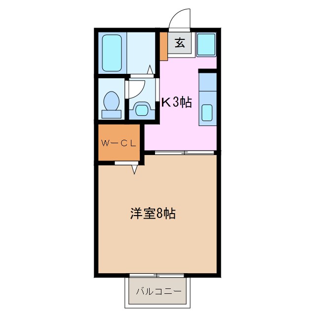 間取り図 近鉄名古屋線/新正駅 徒歩7分 1階 築23年