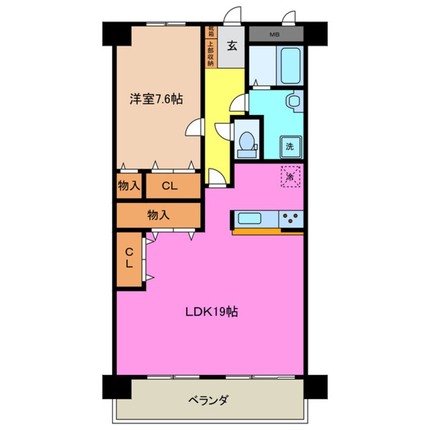 間取図 近鉄湯の山線/中川原駅 徒歩7分 9階 築30年