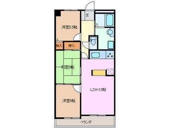 間取図 近鉄湯の山線/中川原駅 徒歩10分 1階 築31年