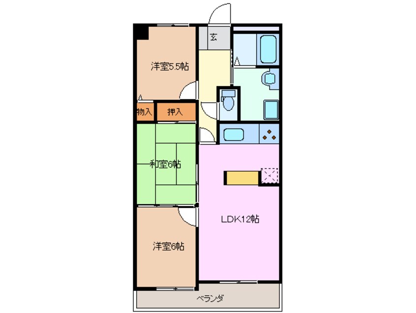 間取図 近鉄湯の山線/中川原駅 徒歩10分 1階 築31年