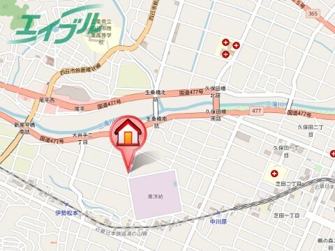 地図 近鉄湯の山線/伊勢松本駅 徒歩12分 2階 築10年