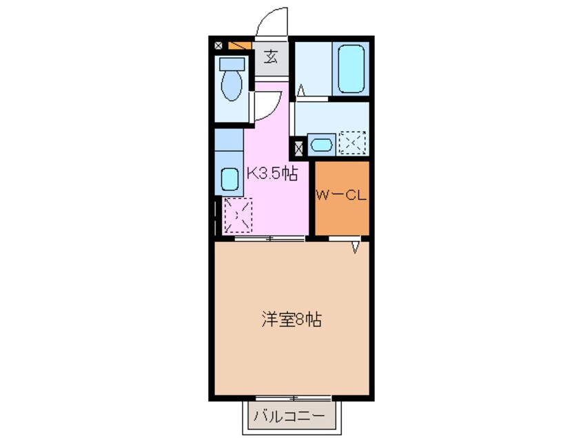 間取図 四日市あすなろう鉄道内部線/南日永駅 徒歩28分 2階 築17年