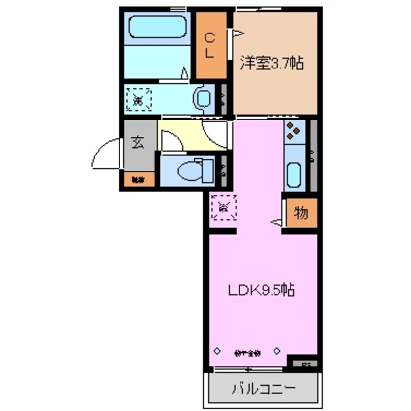 間取図 近鉄名古屋線/霞ケ浦駅 徒歩4分 3階 築5年