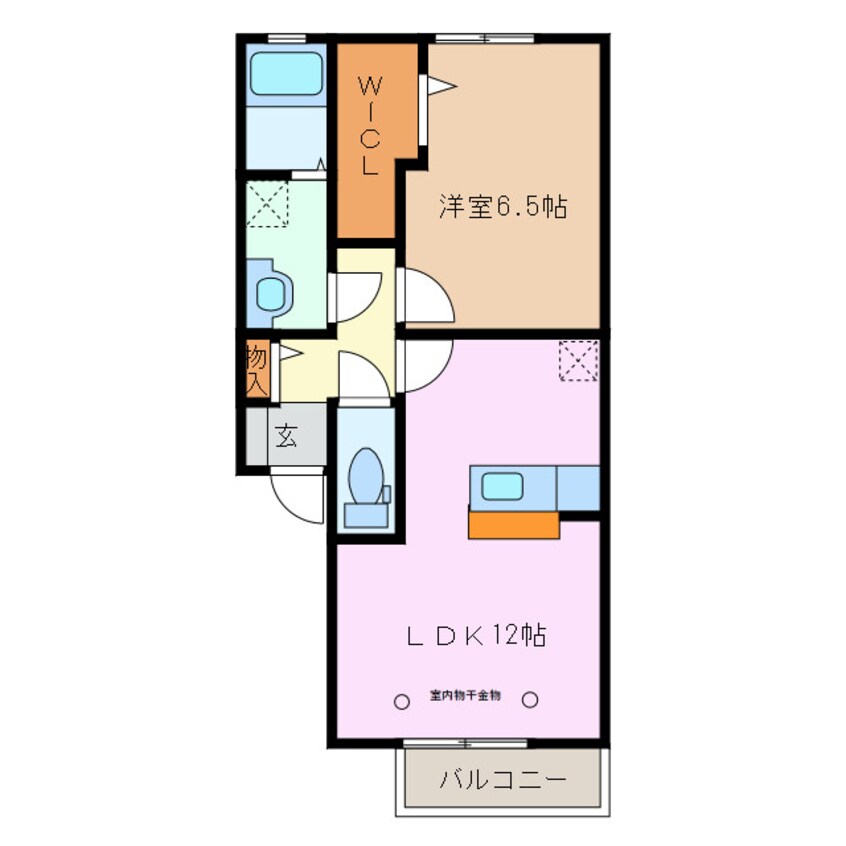 間取図 近鉄名古屋線/阿倉川駅 徒歩10分 2階 築14年