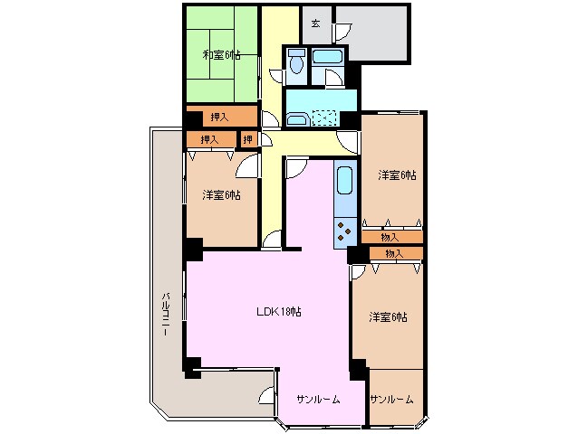 間取り図 近鉄名古屋線/川原町駅 徒歩3分 8階 築35年