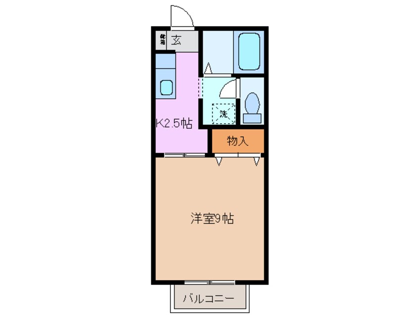 間取図 近鉄名古屋線/霞ケ浦駅 徒歩37分 2階 築25年