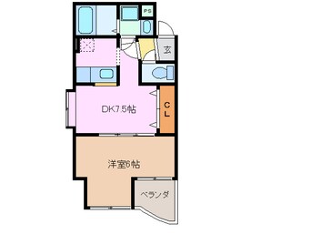 間取図 近鉄名古屋線/阿倉川駅 徒歩13分 2階 築22年