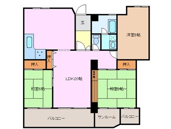 間取図 ロイヤル東海川原町