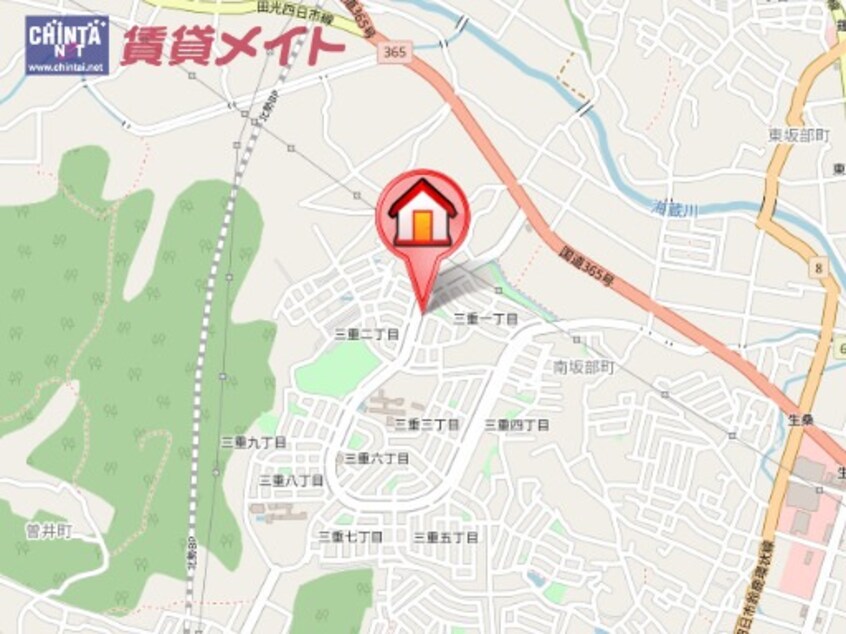 地図 三重団地　鈴木様貸家