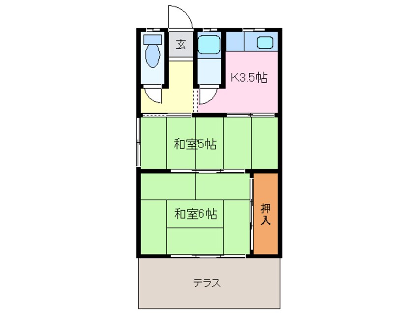 間取図 辻原呈様借家