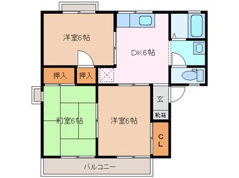 間取図 セジュール富田Ｂ棟