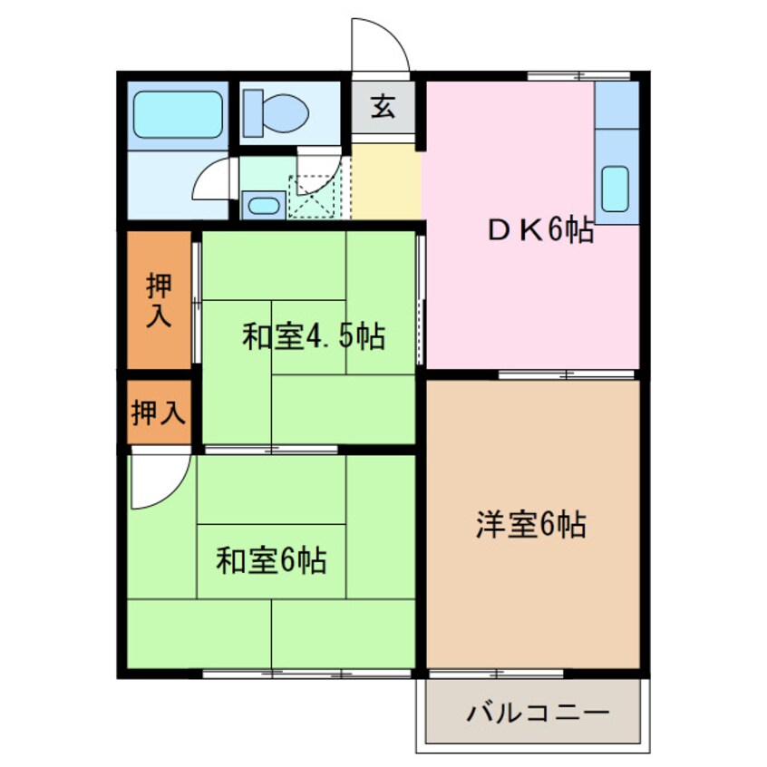 間取図 ハイツ山の平