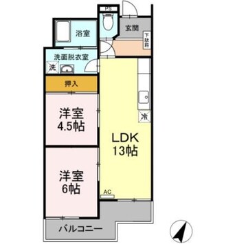 間取図 田村マンション　B棟　305号室