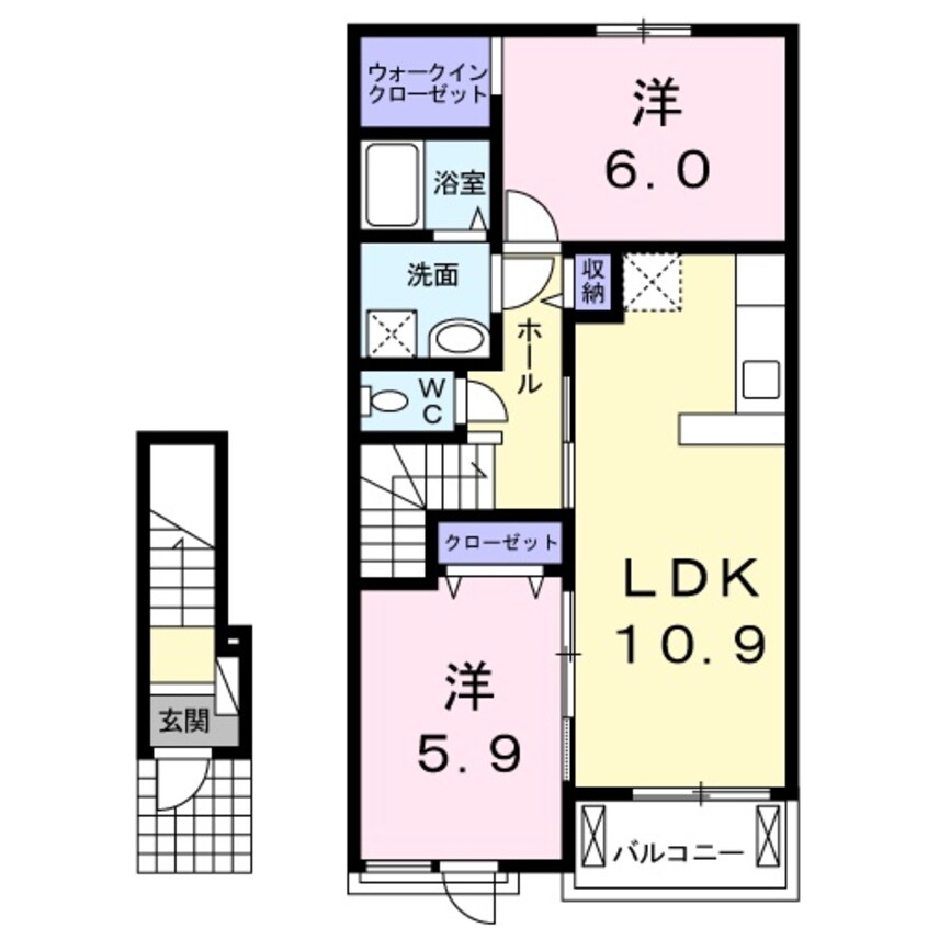 間取図 ビオトープあさひＢ