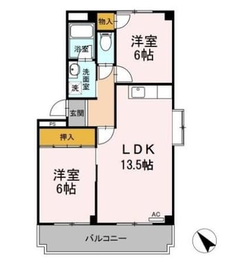 間取図 コーポタウン宮ノ北　(北棟)