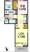 アイティーオーD-room東新町　東館 1LDKの間取り