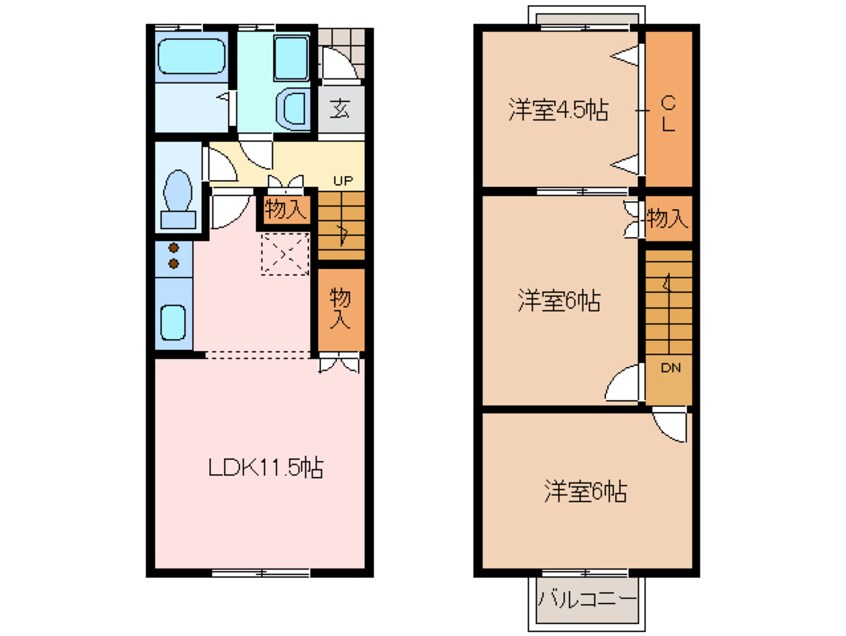 間取図 メゾネット21