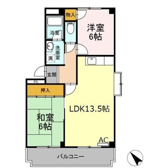 間取図 コーポタウン宮ノ北　(南棟)