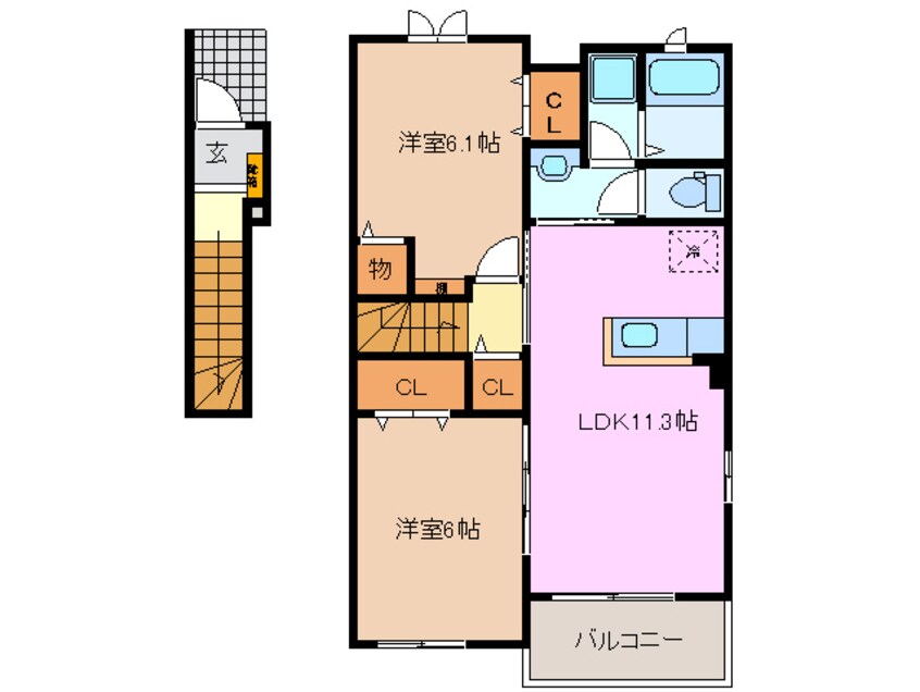 間取図 五福ガーデン　Ｂ