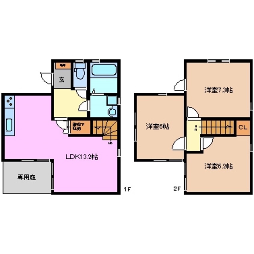 間取図 フロル２２東垂坂