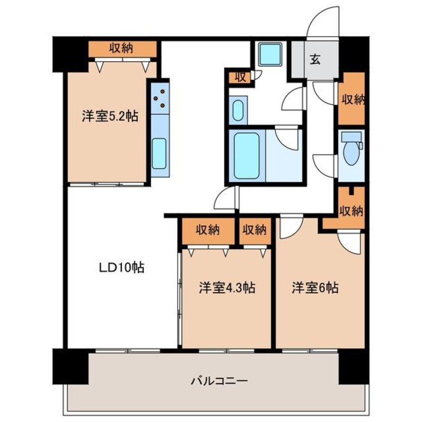 間取図 ミッドライズタワー多治見