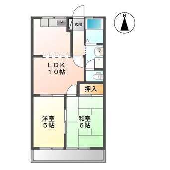 間取図 中央本線<中央西線>/土岐市駅 バス10分土岐工専前停下車徒歩3分下車:停歩3分 1階 築30年