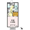 D-room土岐 1Kの間取り