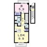 パークプラザ 1LDKの間取り