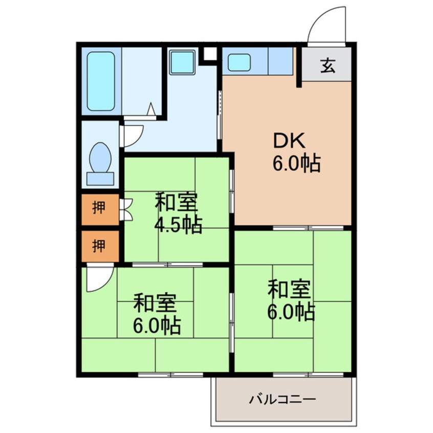 間取図 フォーブル吉岡