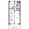 里水マンションB 3LDKの間取り
